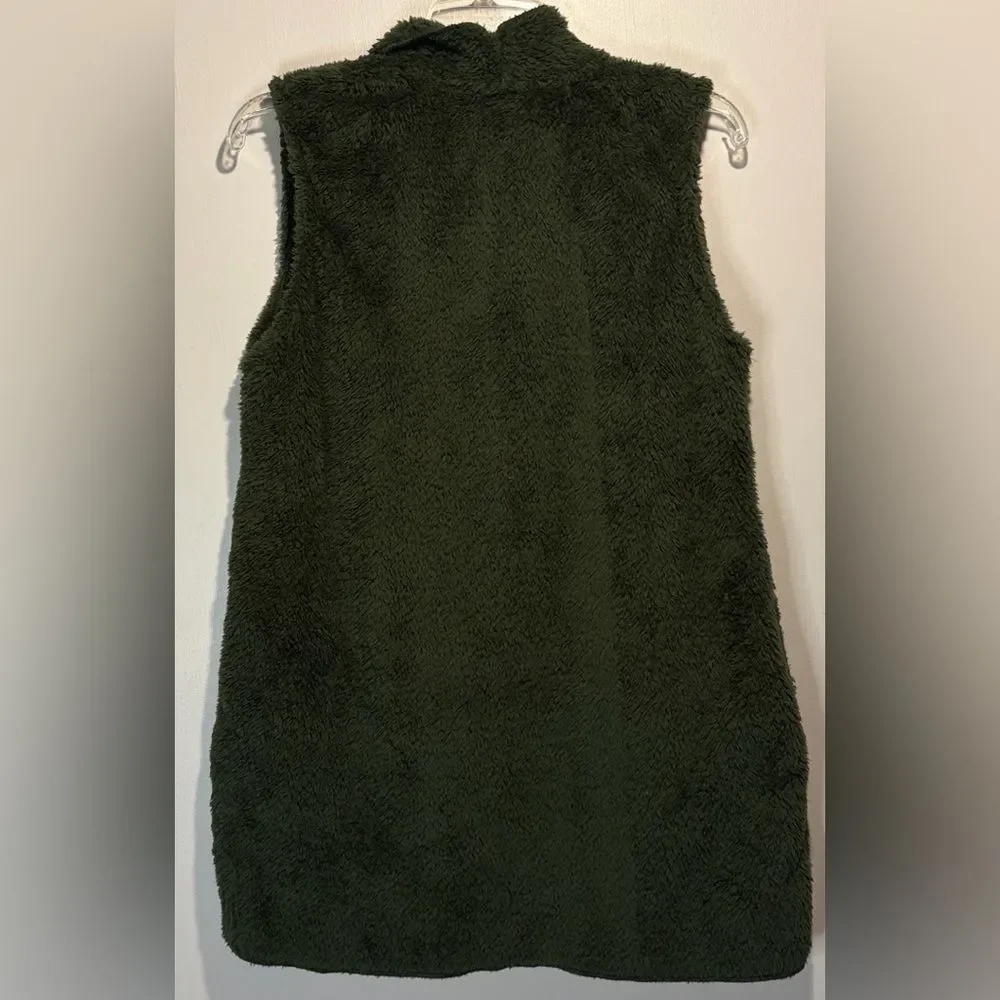 Serra- NWT Ladies Soft Cozy Lounge Wrap Waterfall Sherpa Pockets Green- Size S/M